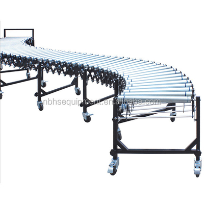 Gravity Fire Resistant Flexible Roller Conveyor System